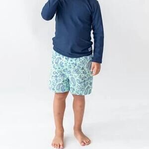 RUGGEDBUTTS Sea Glass Paisley Print Swim Trunks Boys 8